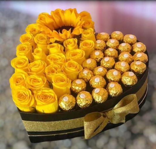 Flower Heart with Chocolates