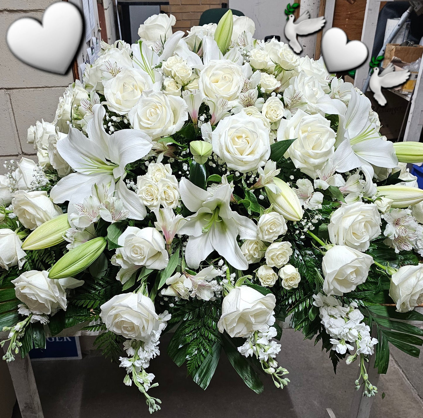 Casket floral arrangement