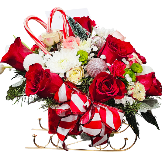 Christmas Sleigh Arrangement