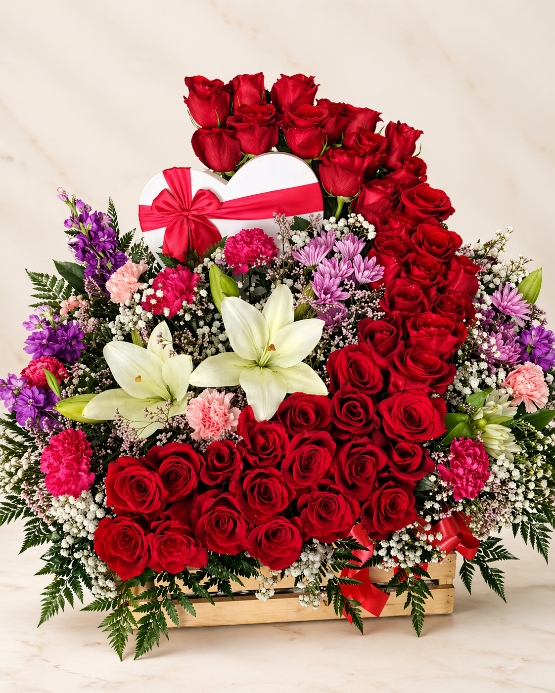 Grand Romance Heart Arrangement