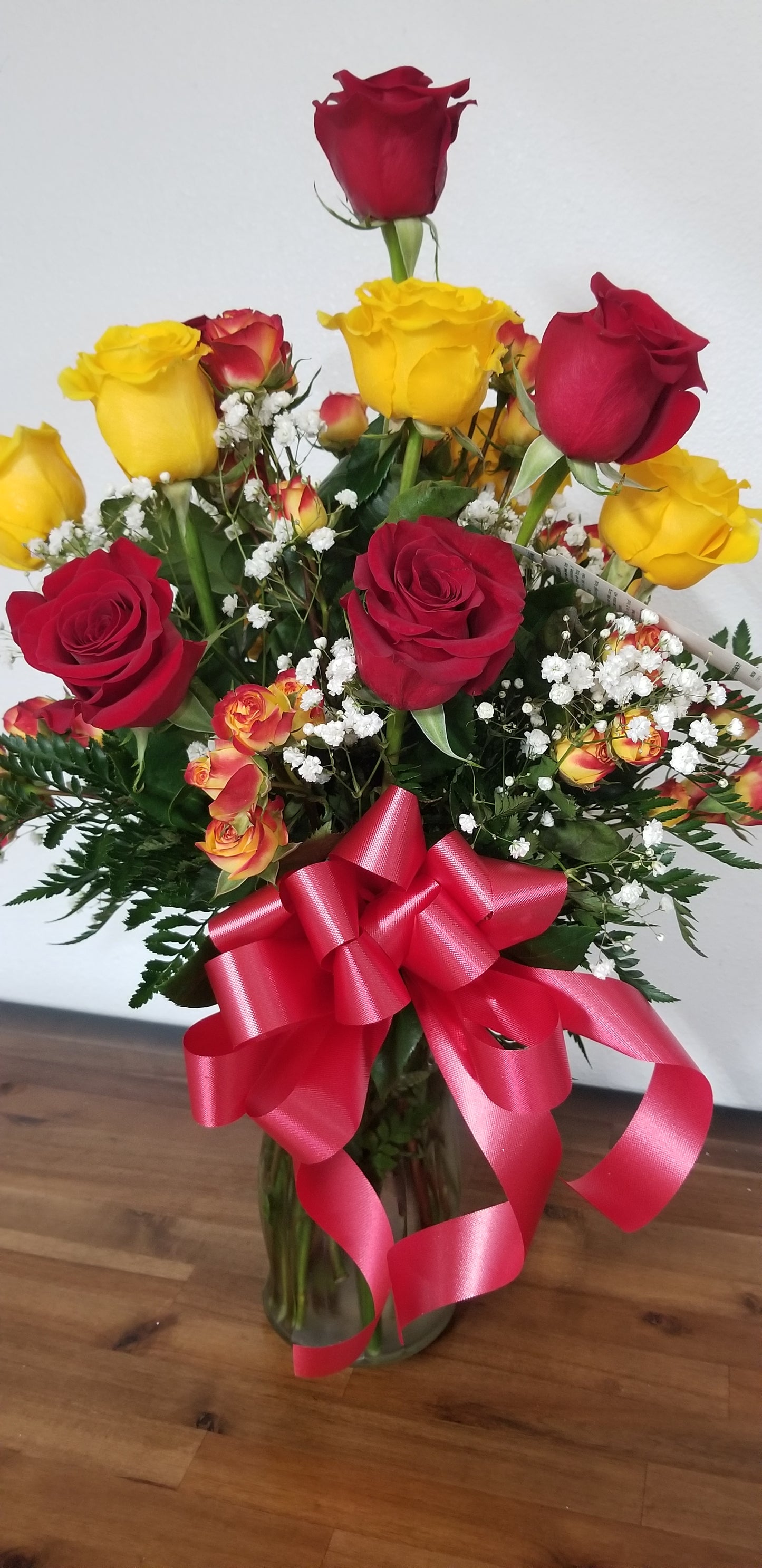 Red and yellow roses