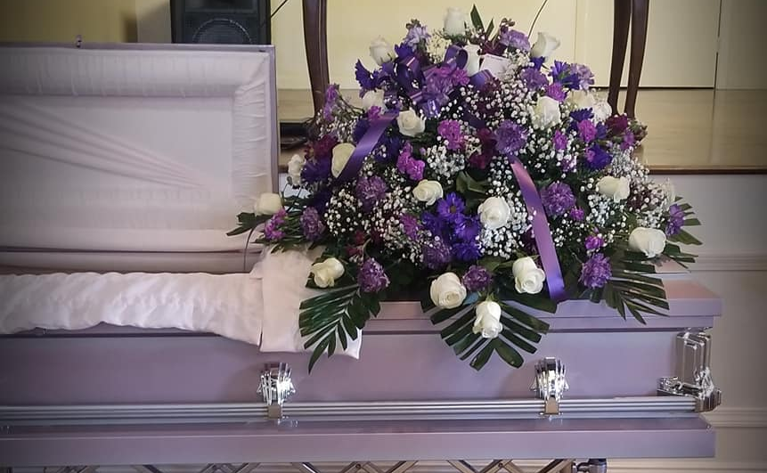 Casket floral arrangement